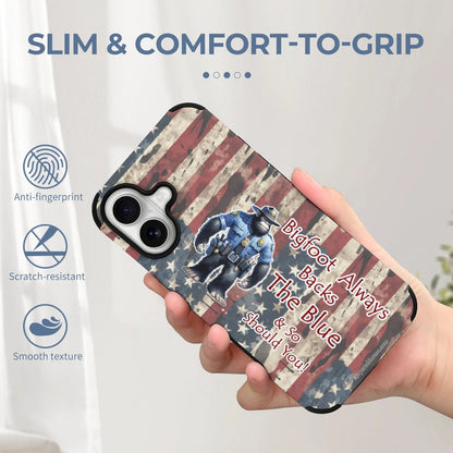 Bigfoot / Sasquatch "Bigfoot always backs..", Microfiber iPhone 16 Cases