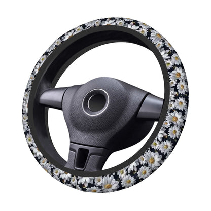 10 Flower Designs, Rugged Auto Steering Wheel Cover - 15"