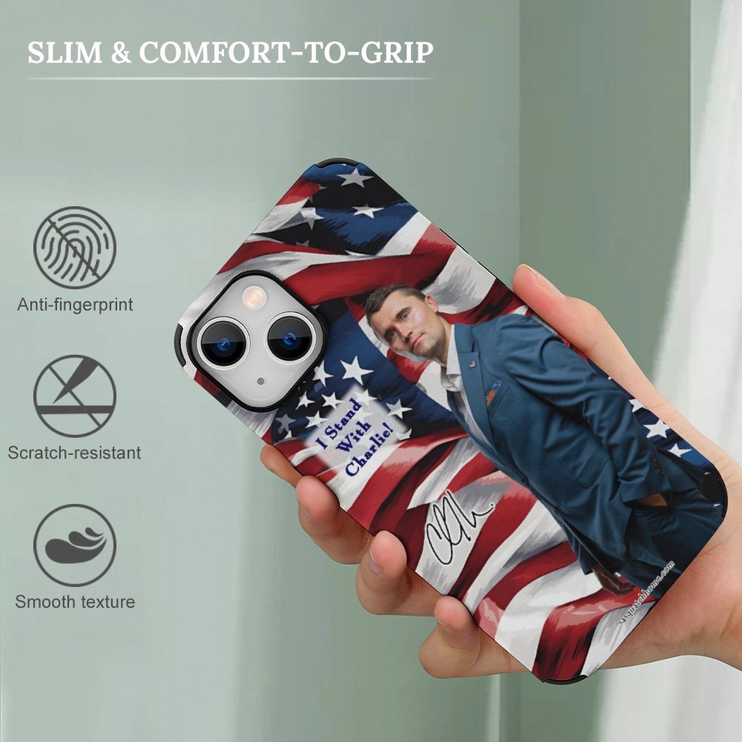Charlie Kirk Memorial, Microfiber iPhone 13 Cases