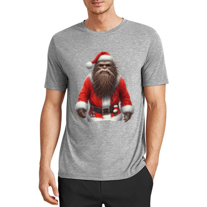 Bigfoot - Sasquatch Santa Short Sleeve Cotton T-Shirt