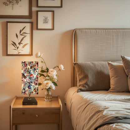 8 Patriot Designs, Square Table Lamp with USB Ports, Charger