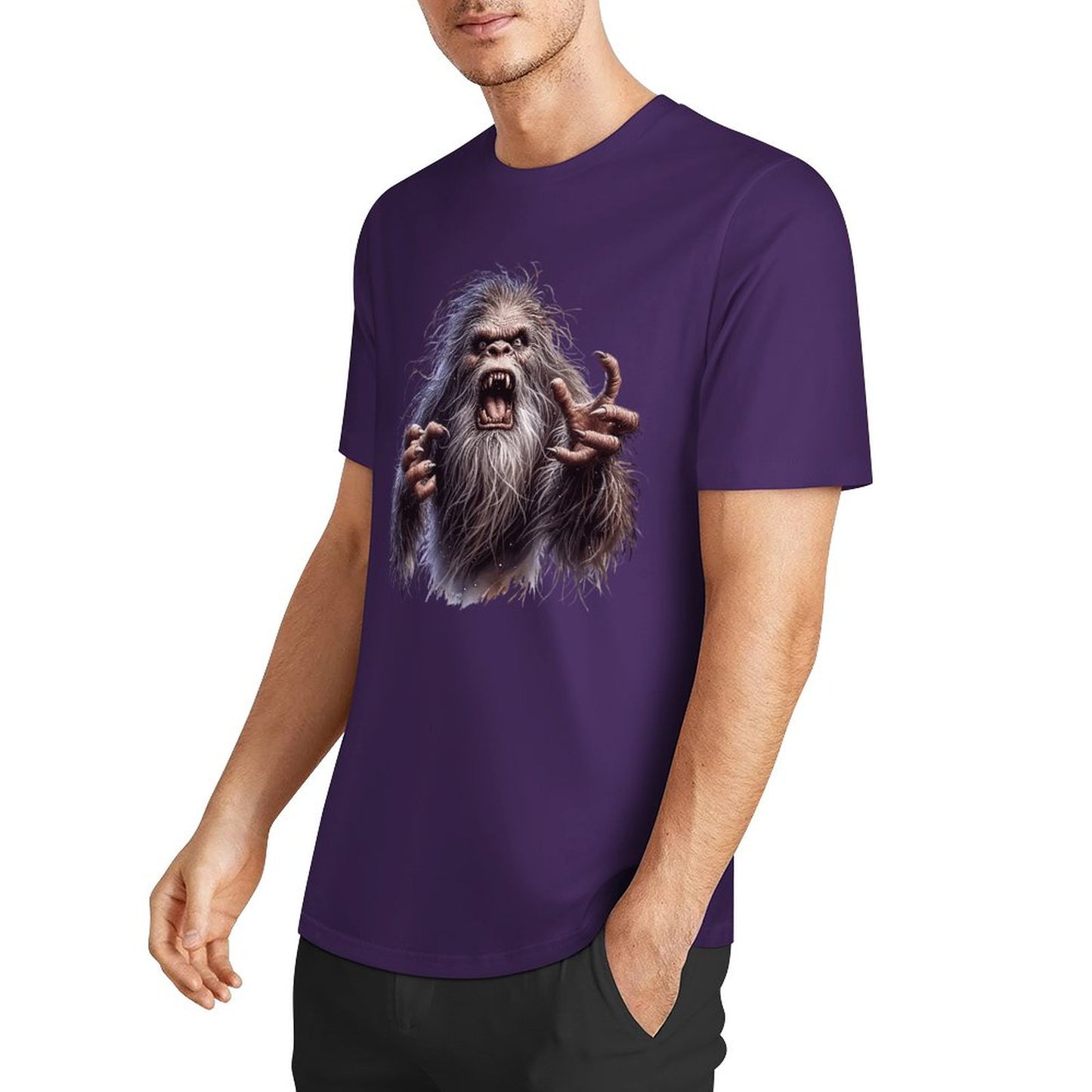 Bigfoot - Sasquatch Angry Short Sleeve Cotton T-Shirt