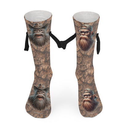 Bigfoot Magnetic Holding Hands Funny Socks – PERSONALIZE FREE