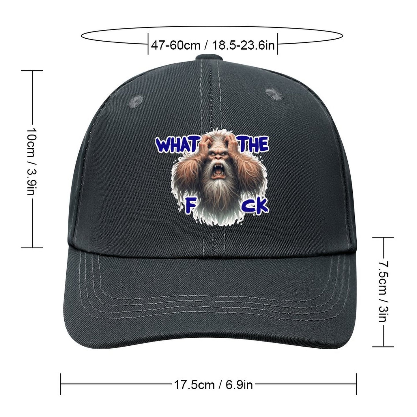 Bigfoot / Sasquatch, "WTF", Baseball Cap – 8 Colors