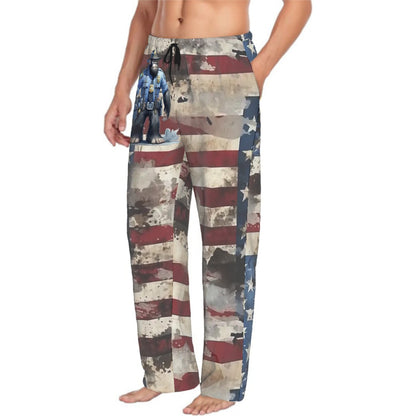 Bigfoot / Sasquatch Police Officer, Men’s Polyester, Drawstring, Pajama Pants