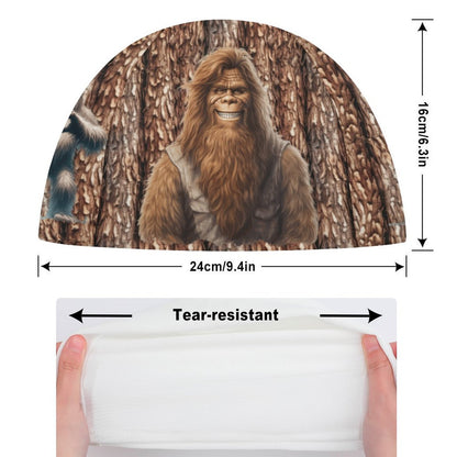 Happy, Bigfoot / Sasquatch, Adult Swimming Cap
