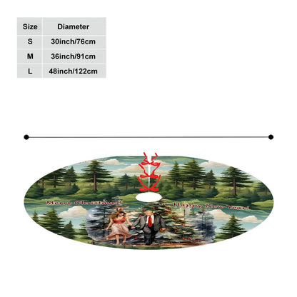 Donald & Melania Trump, Plush Christmas Tree Skirt – 3 Sizes