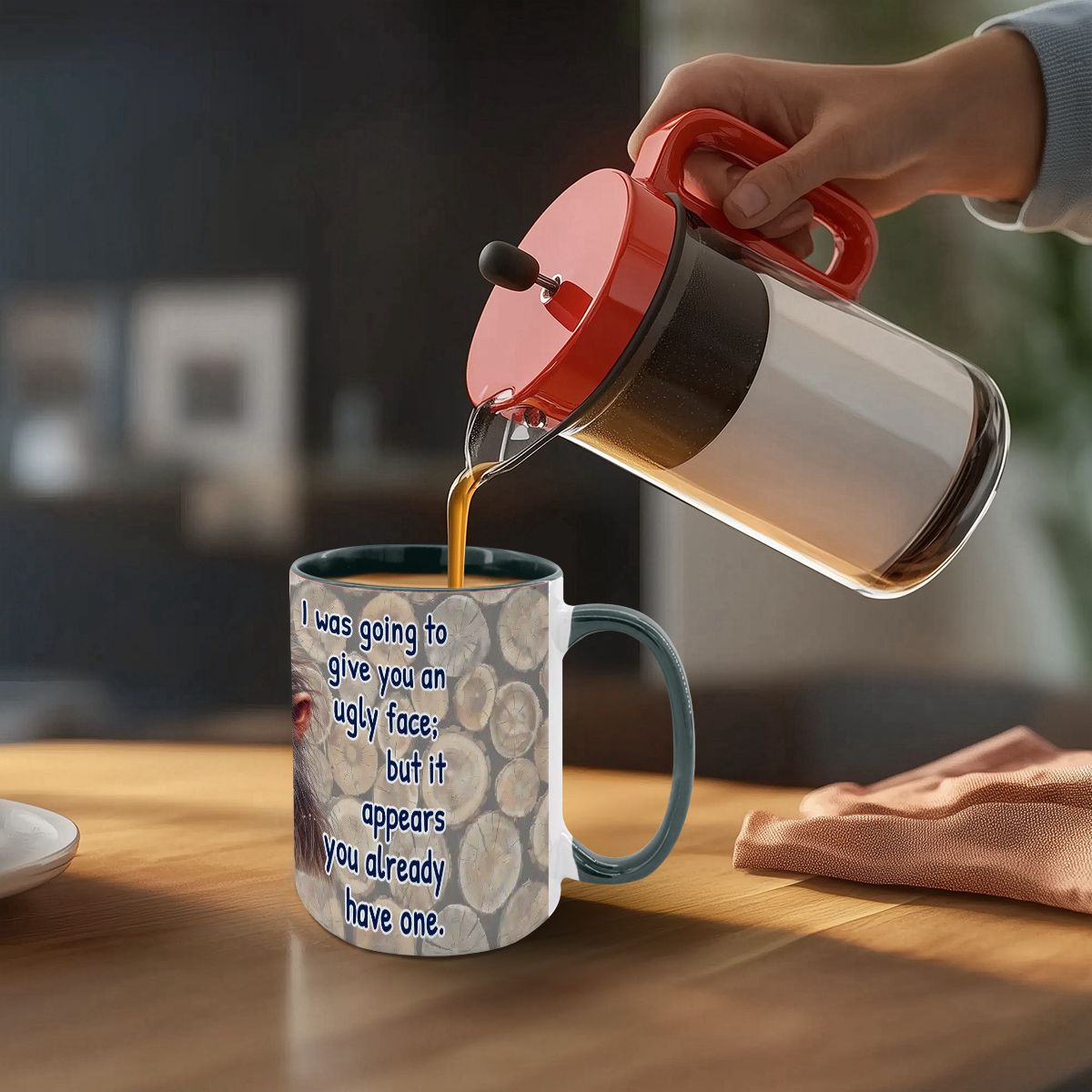 Sarcastic Sasquatch "I was going to..", Large 15 Ounce Colorful Mugs – Made In USA