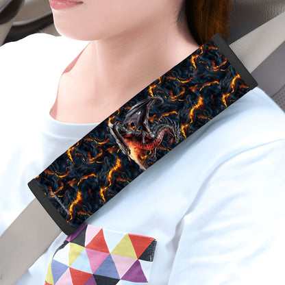 Fire Dragon, Seat Belt Cover Pad For Adults 2 Pcs