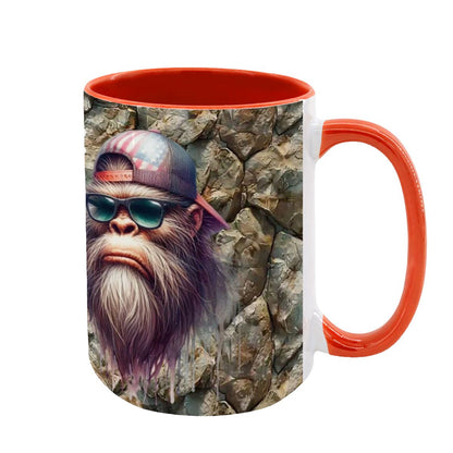 Sarcastic Sasquatch "Do not mistake..", Large 15 Ounce Colorful Mugs – Made In USA