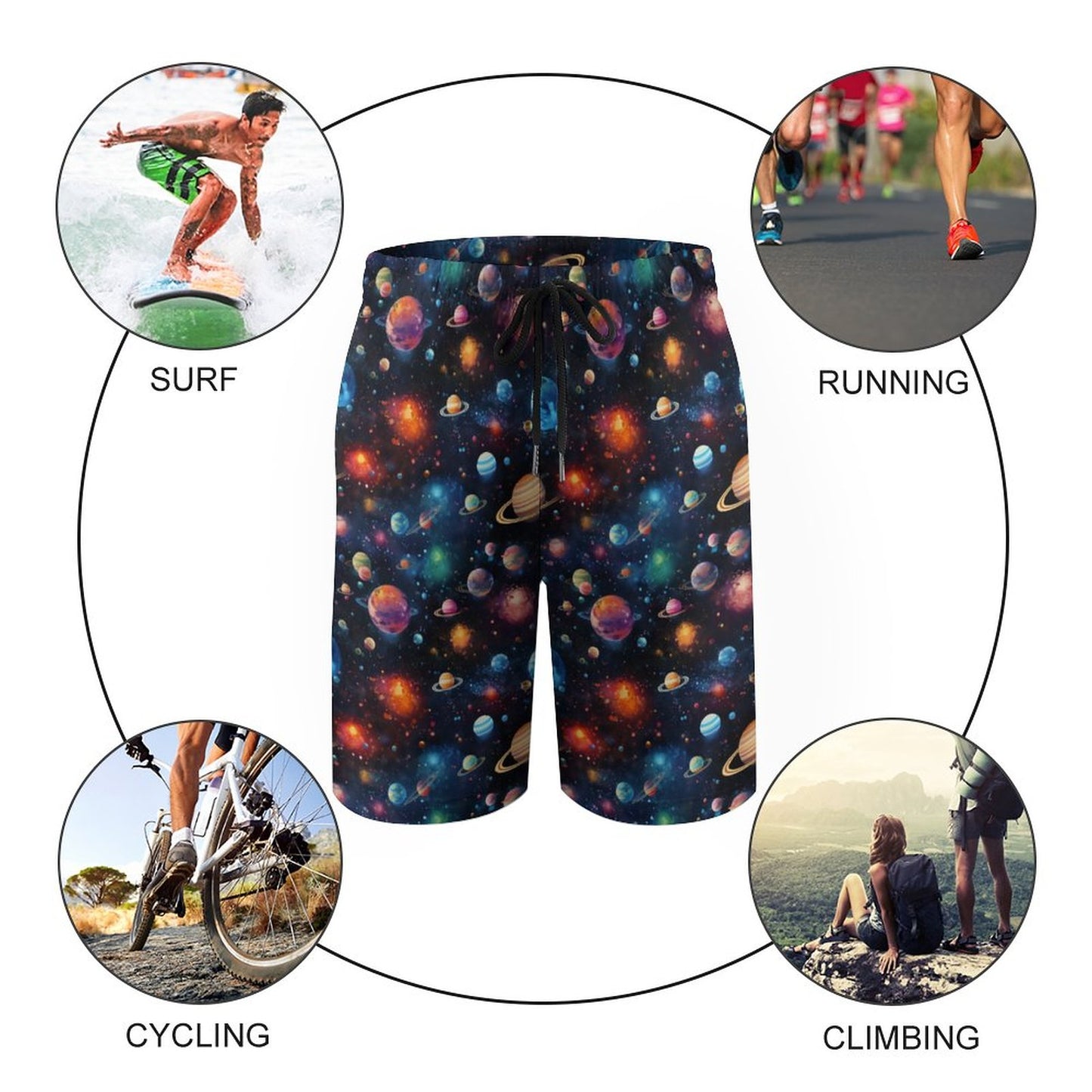 12 Outer Space Designs, Children’s Beach Pants, Swim Shorts