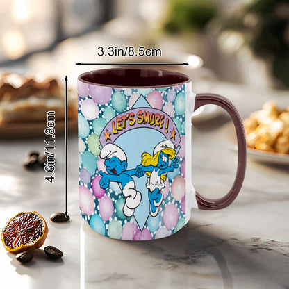 Smurf, Large 15 Ounce Colorful Mugs – Made In USA