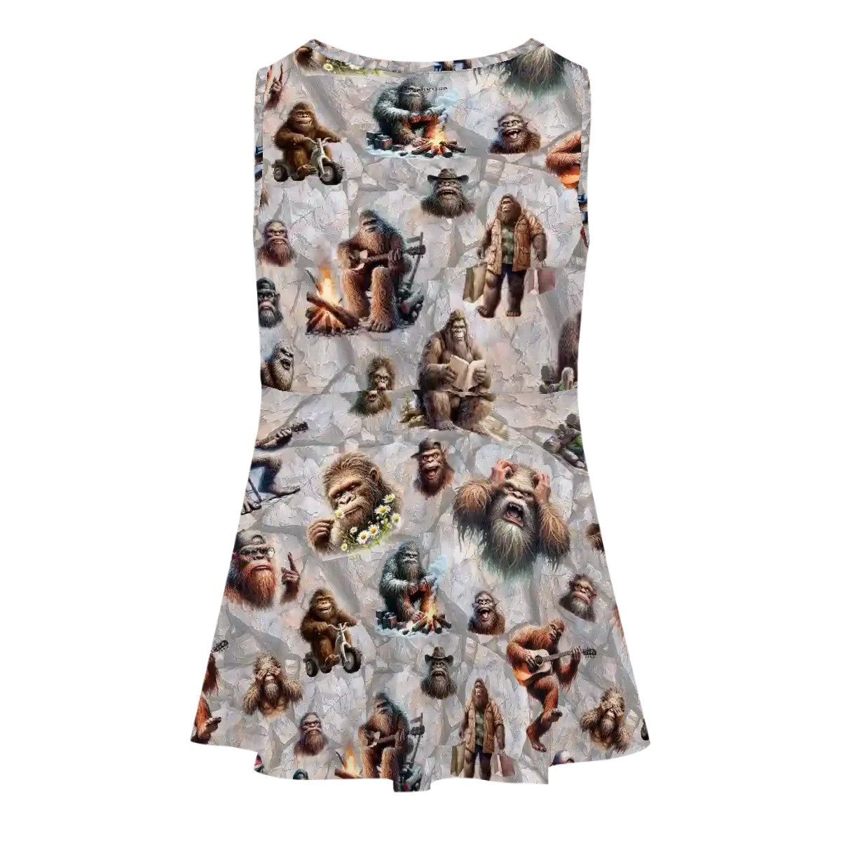 10 Bigfoot / Sasquatch Designs, Girl’s Sleeveless Dress