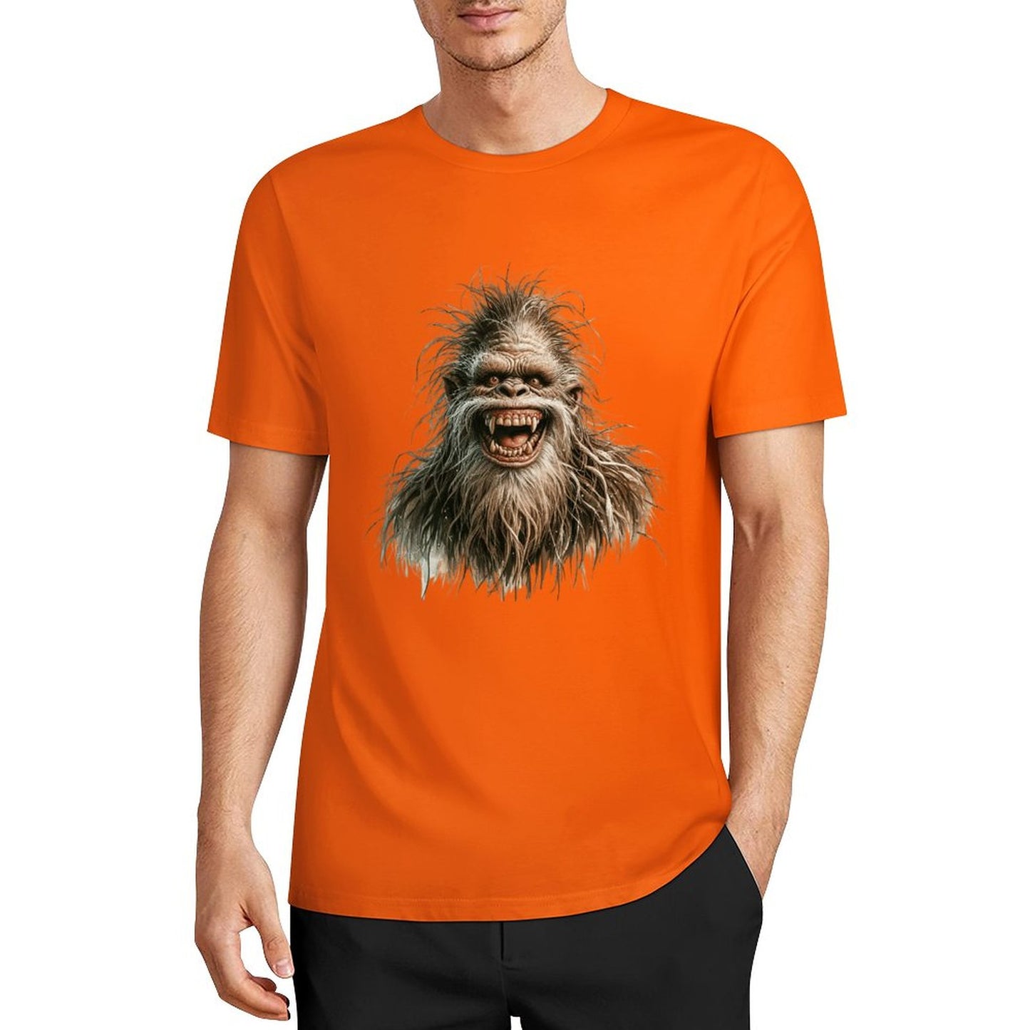 Bigfoot - Sasquatch Silly Short Sleeve Cotton T-Shirt