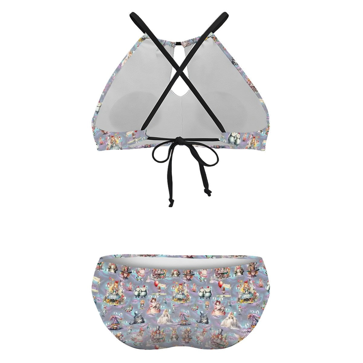Alice in Wonderland, Plus Size High-Waisted Bikini Customized Services