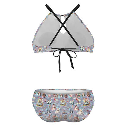 Alice in Wonderland, Plus Size High-Waisted Bikini Customized Services