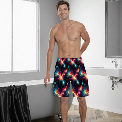 12 Space Designs, Men’s Polyester, pocketed, pajama Shorts