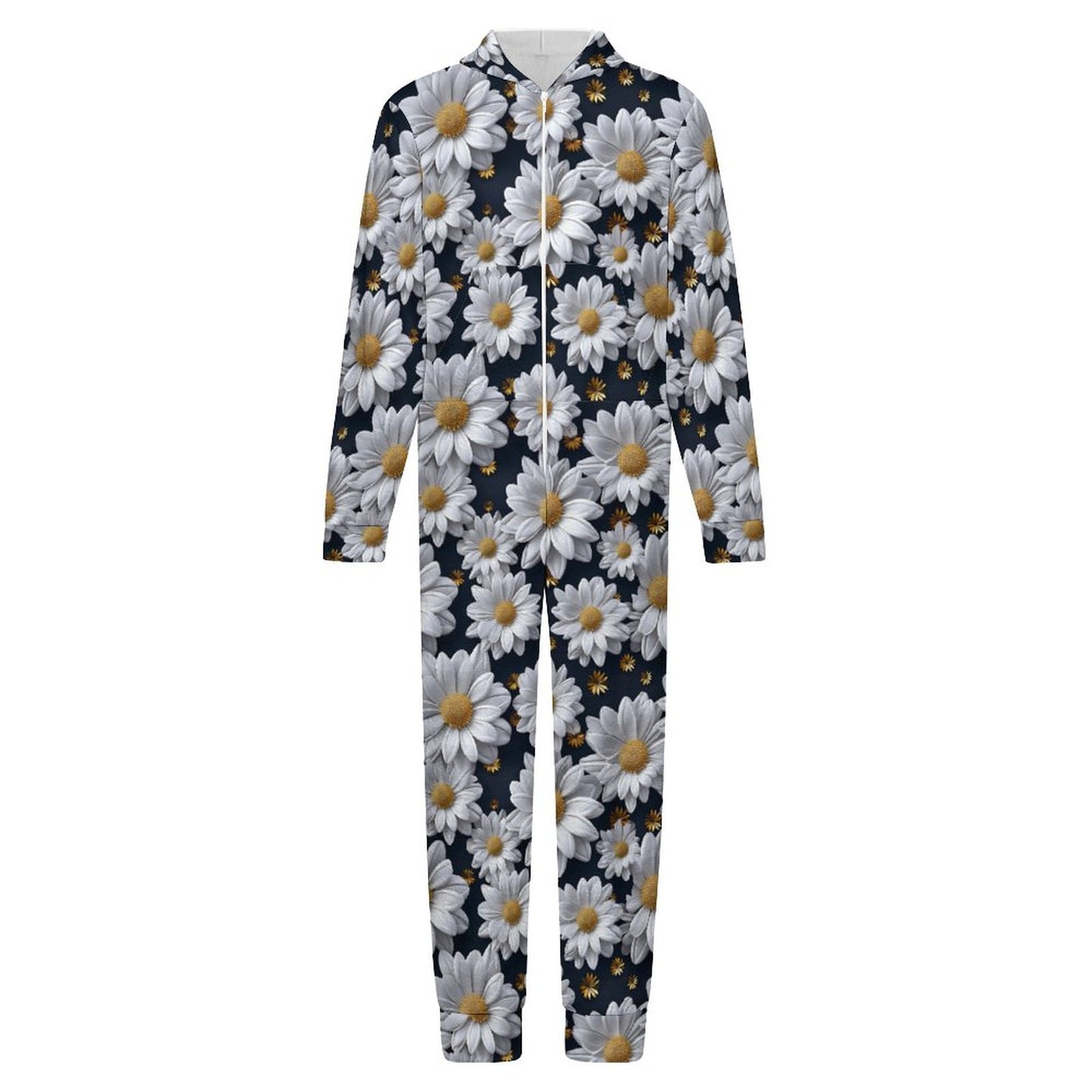 10 Flower Designs, Youth Flannel Footless Zip up Pajama Jumpsuit