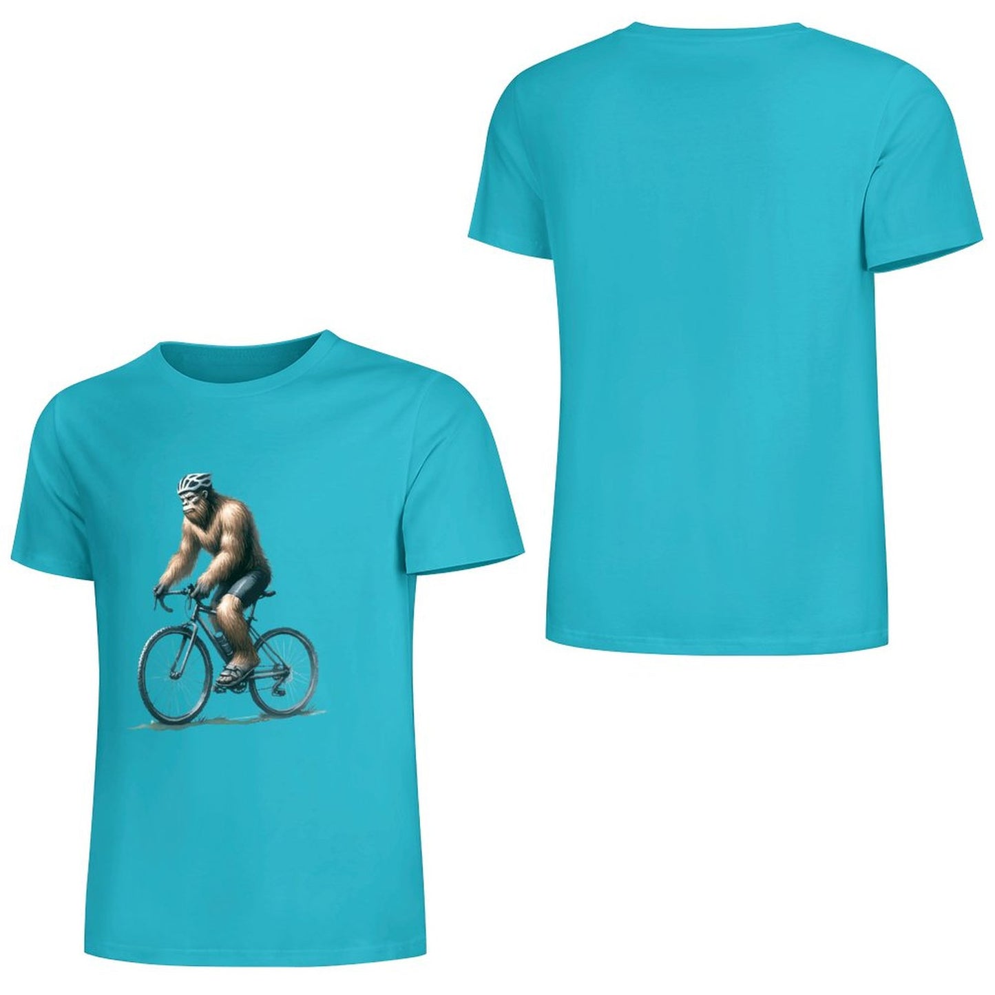 Bigfoot - Sasquatch Bicycle Short Sleeve Cotton T-Shirt