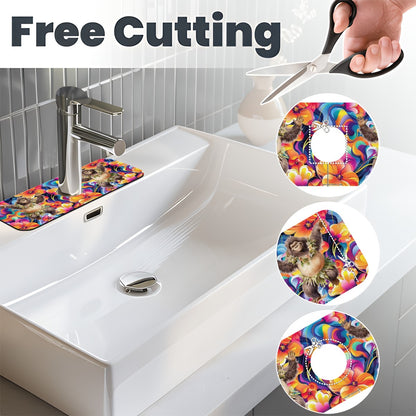 Bigfoot Sasquatch Hula Dancer, Faucet Mat