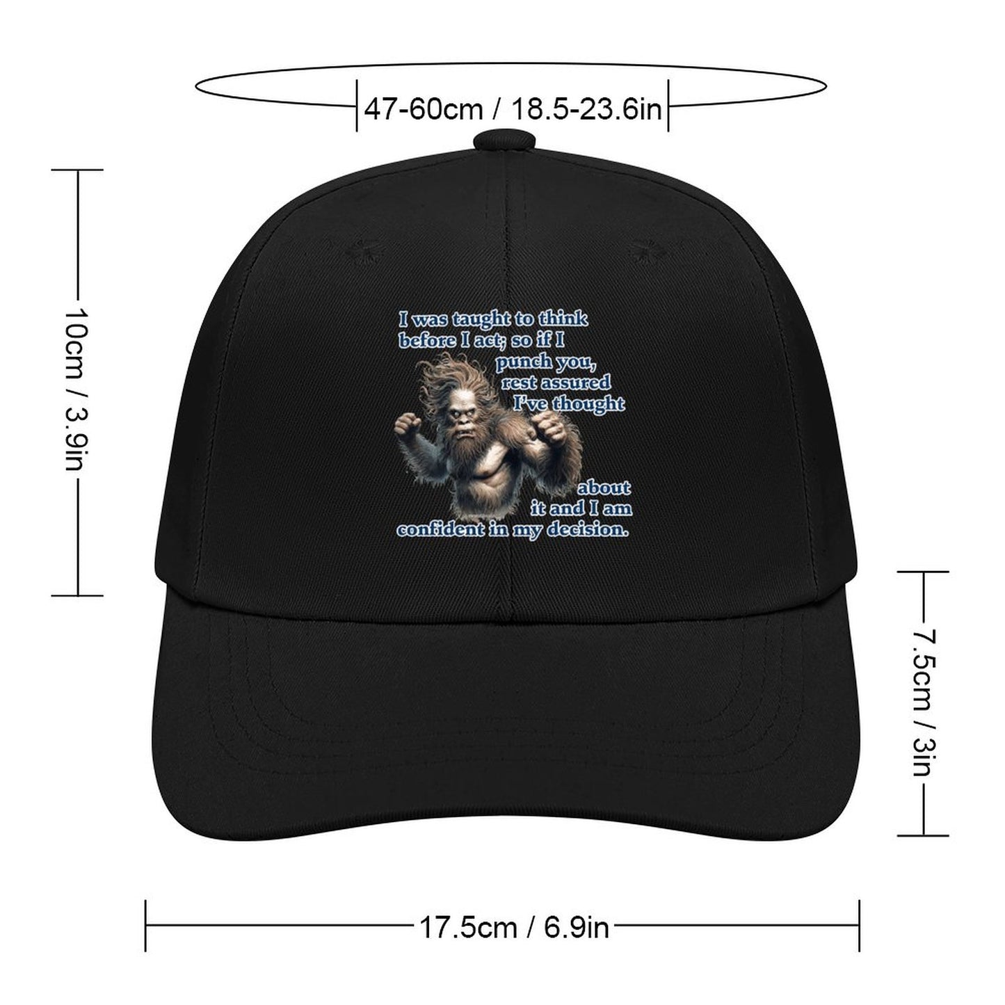 Bigfoot, Sasquatch “I was taught..", Baseball Cap – 8 Colors