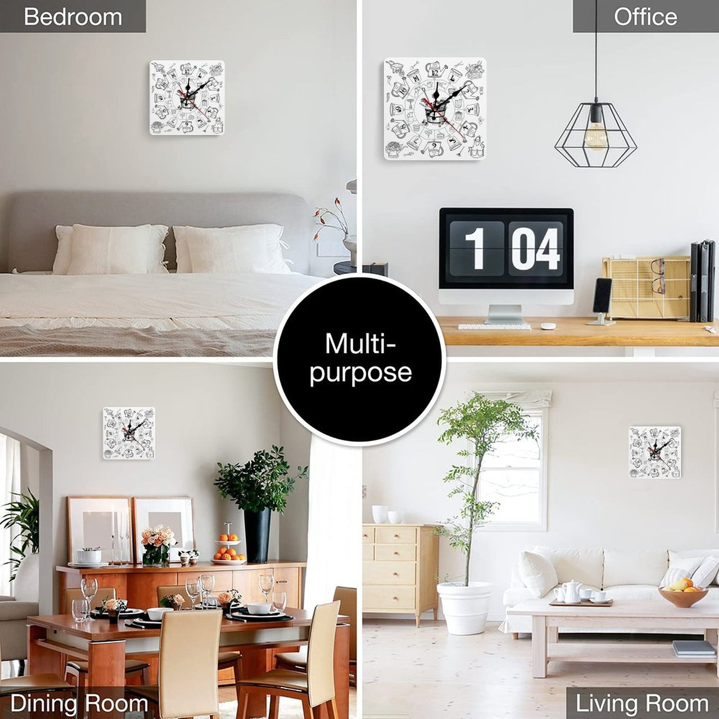 Gardening Square Wall Clock