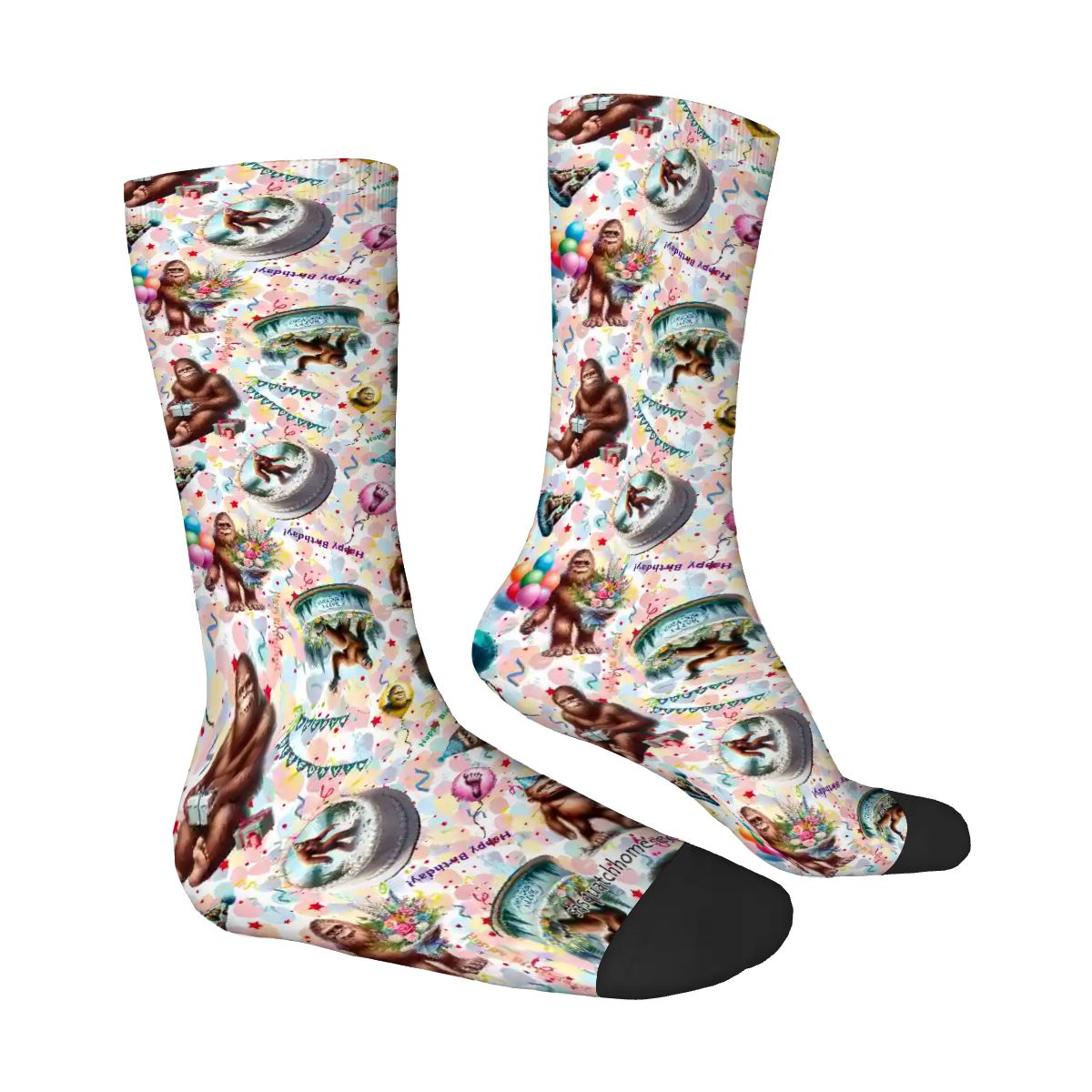 20 Bigfoot / Sasquatch Designs, Polyester Crew Socks