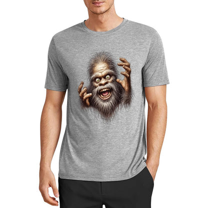 Bigfoot - Sasquatch Crazy Hands Short Sleeve Cotton T-Shirt