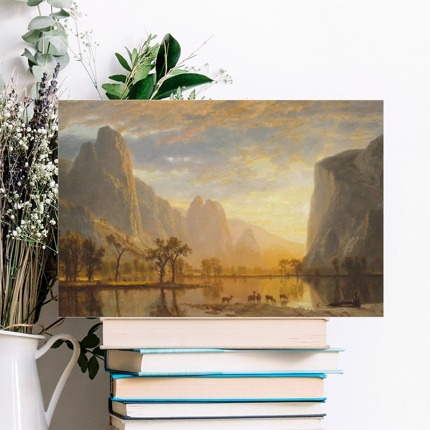 Beautiful Vintage Framed Canvas Art - 2 Sizes – Made in the USA