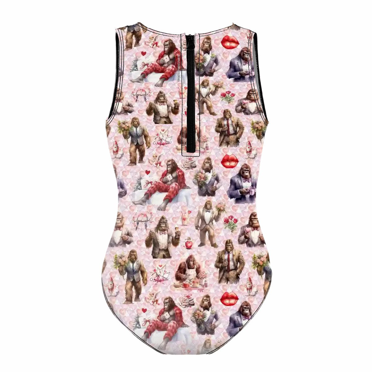 Girl’s One Piece Swimsuits, child swimwear - 20 Bigfoot, Sasquatch Designs