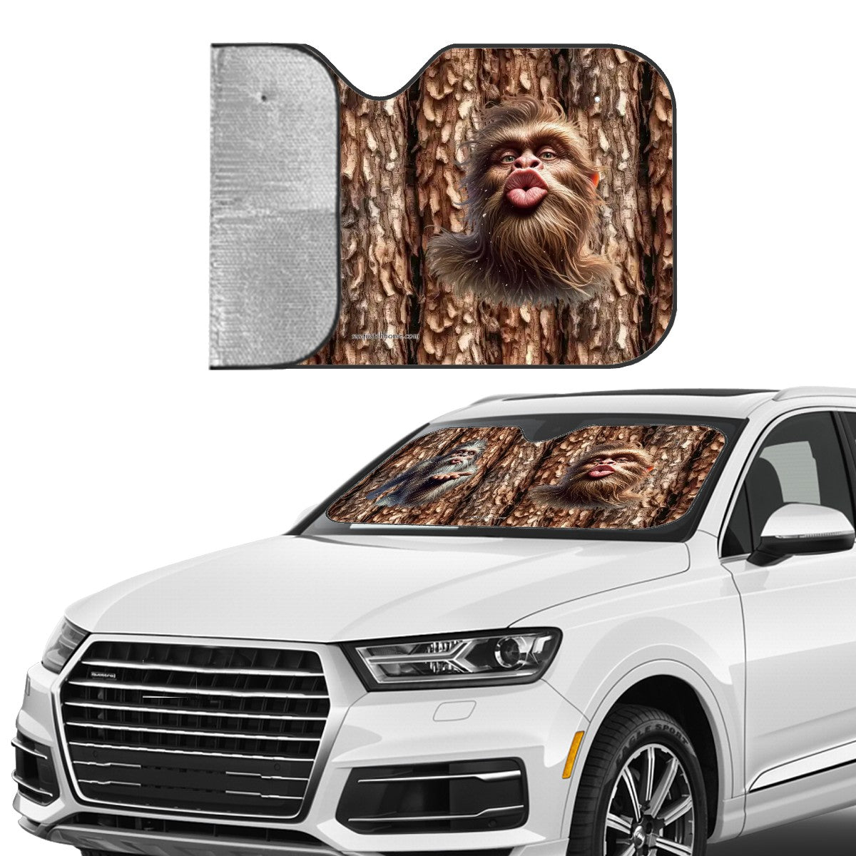 Bigfoot / Sasquatch Kisses, Auto Car Windshield Sun Shades