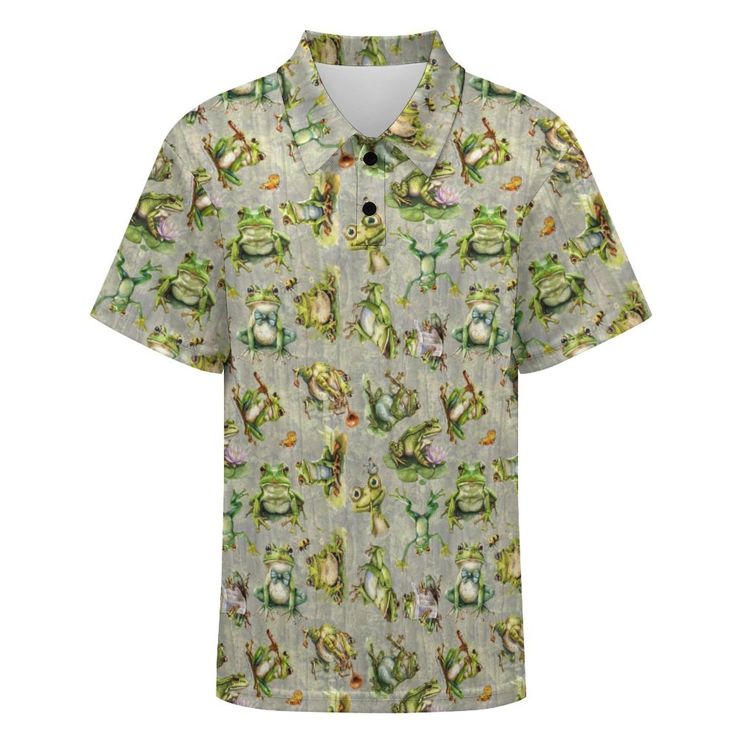 10 Animal Designs, Kids Button Down Polo Shirt