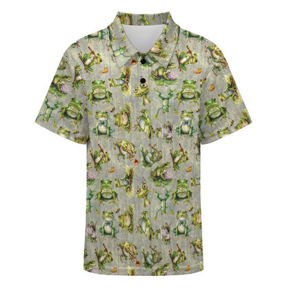 10 Animal Designs, Kids Button Down Polo Shirt