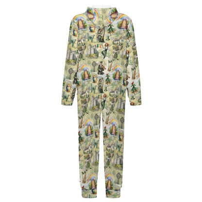 10 Misc Designs, Youth Flannel Footless Zip up Pajama Jumpsuit