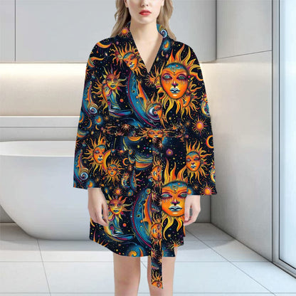 Astronomy Themed Women’s Bath Robe 33.5” Long