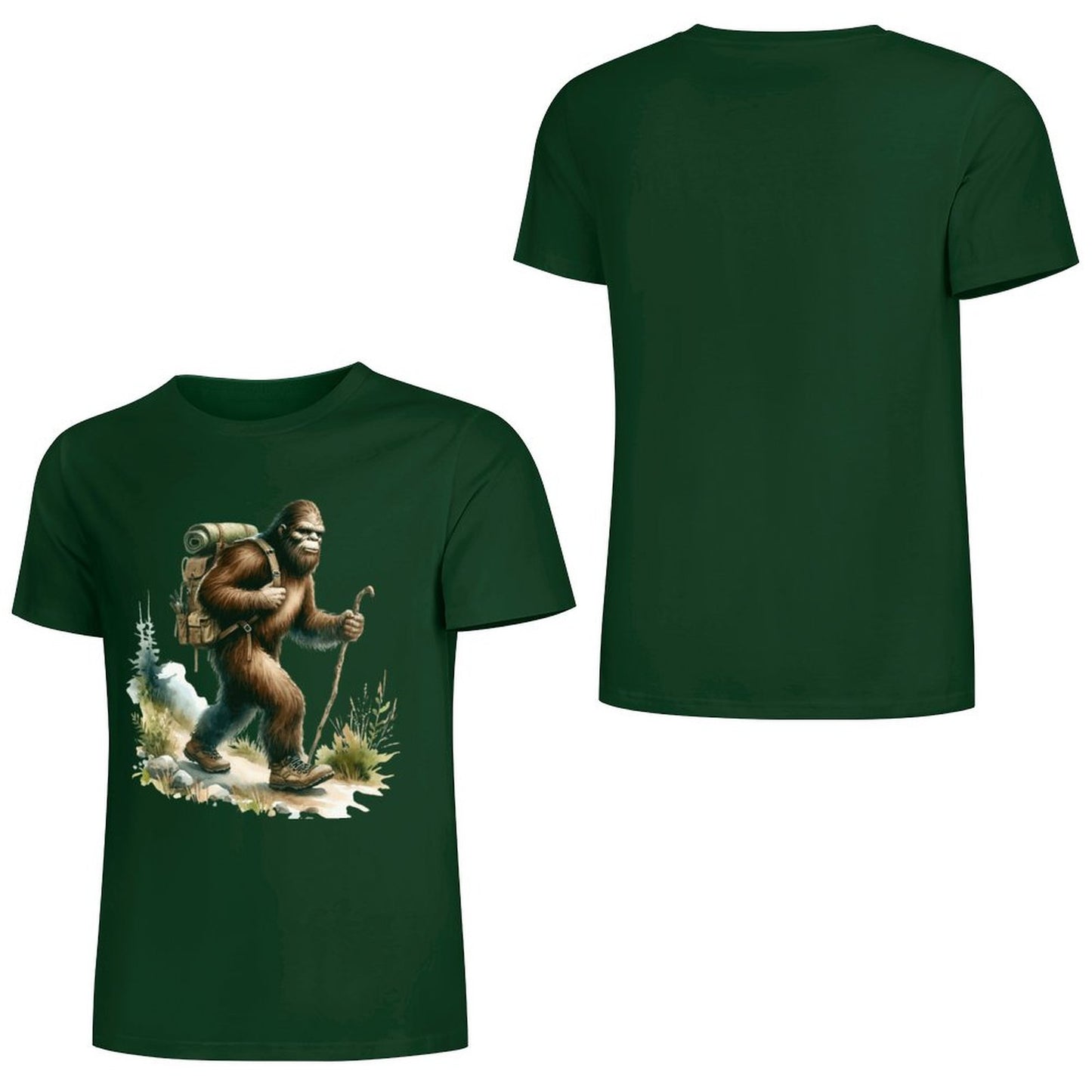 Bigfoot - Sasquatch Hiking Short Sleeve Cotton T-Shirt