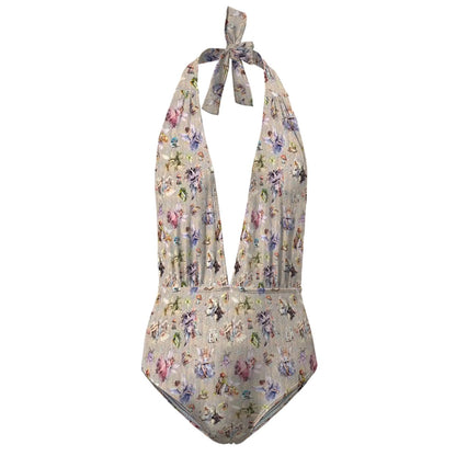 5 Fairy Designs, Women’s Deep V One Piece Swimsuit