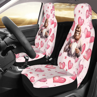 Valentine Bigfoot / Sasquatch, Set of 2 Front Auto Seat Cover