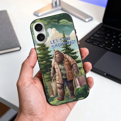 Bigfoot / Sasquatch "let's go shopping", iPhone 17 TPU Black Phone Case