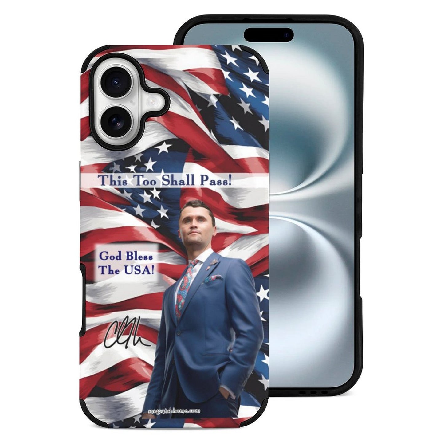 Charlie Kirk Memorial Microfiber Case for iPhone 16 Series