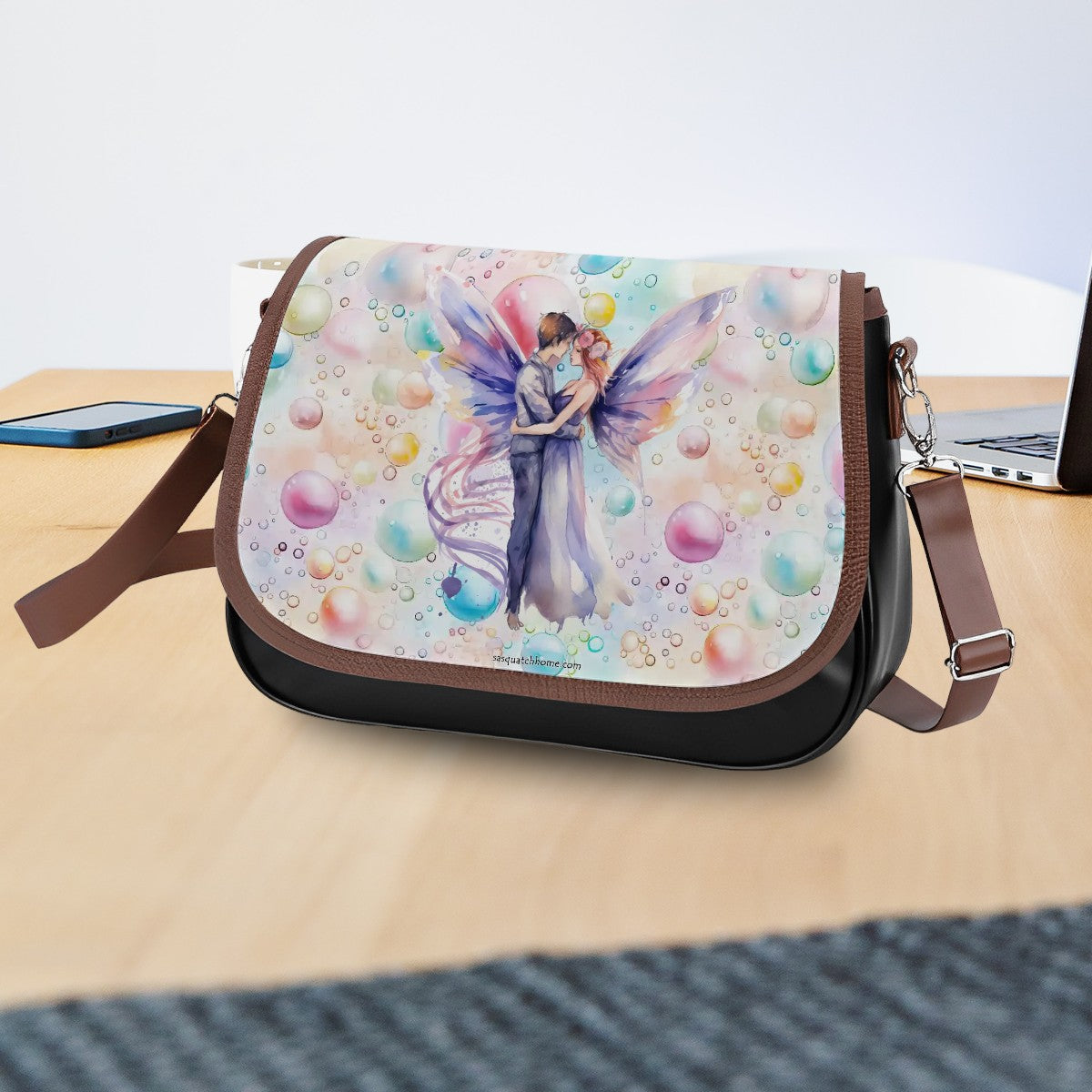 Fairy Lovers, Leather Shoulder Bag / Purse