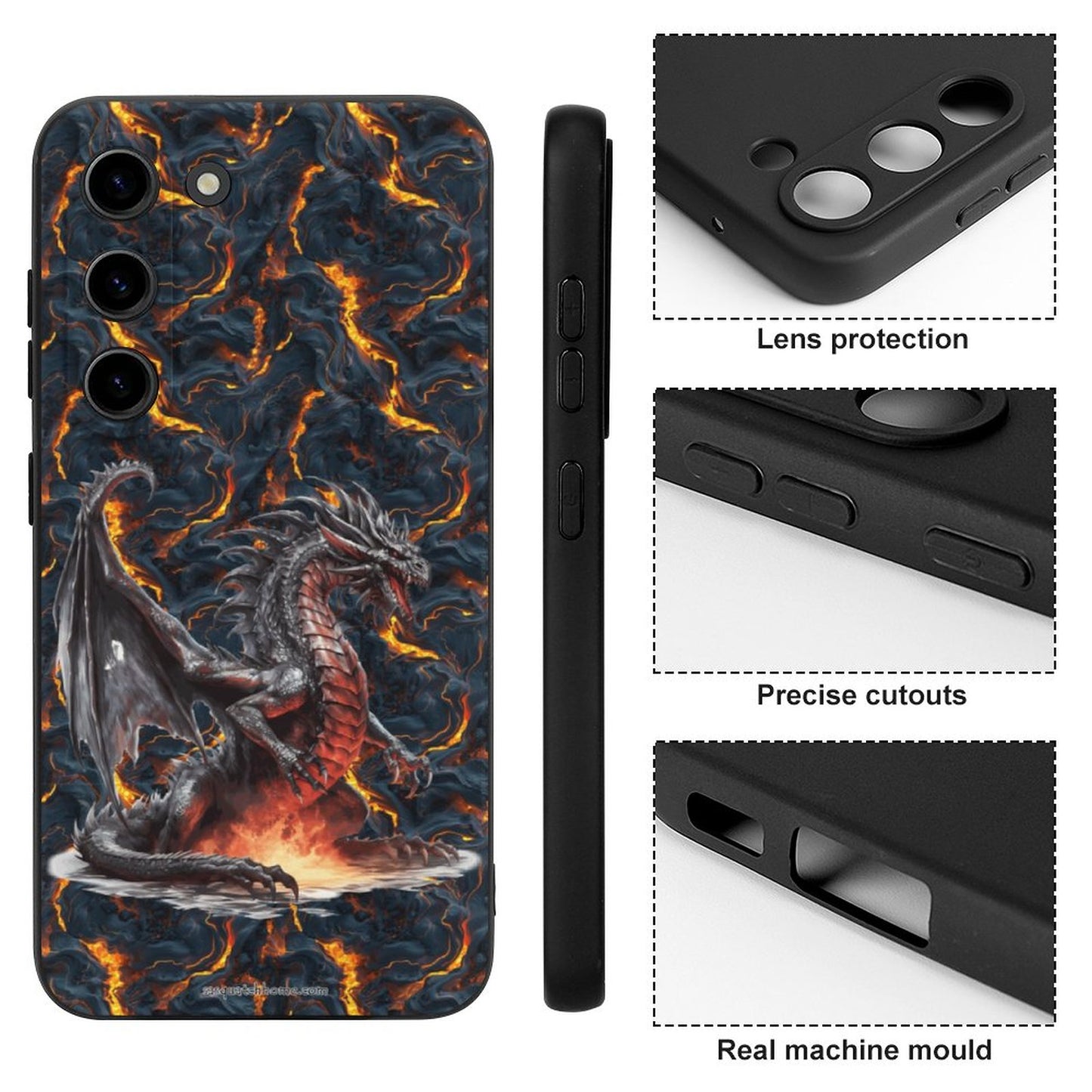 Dragon Fire, Samsung S23 Series TPU Cell Phone Case
