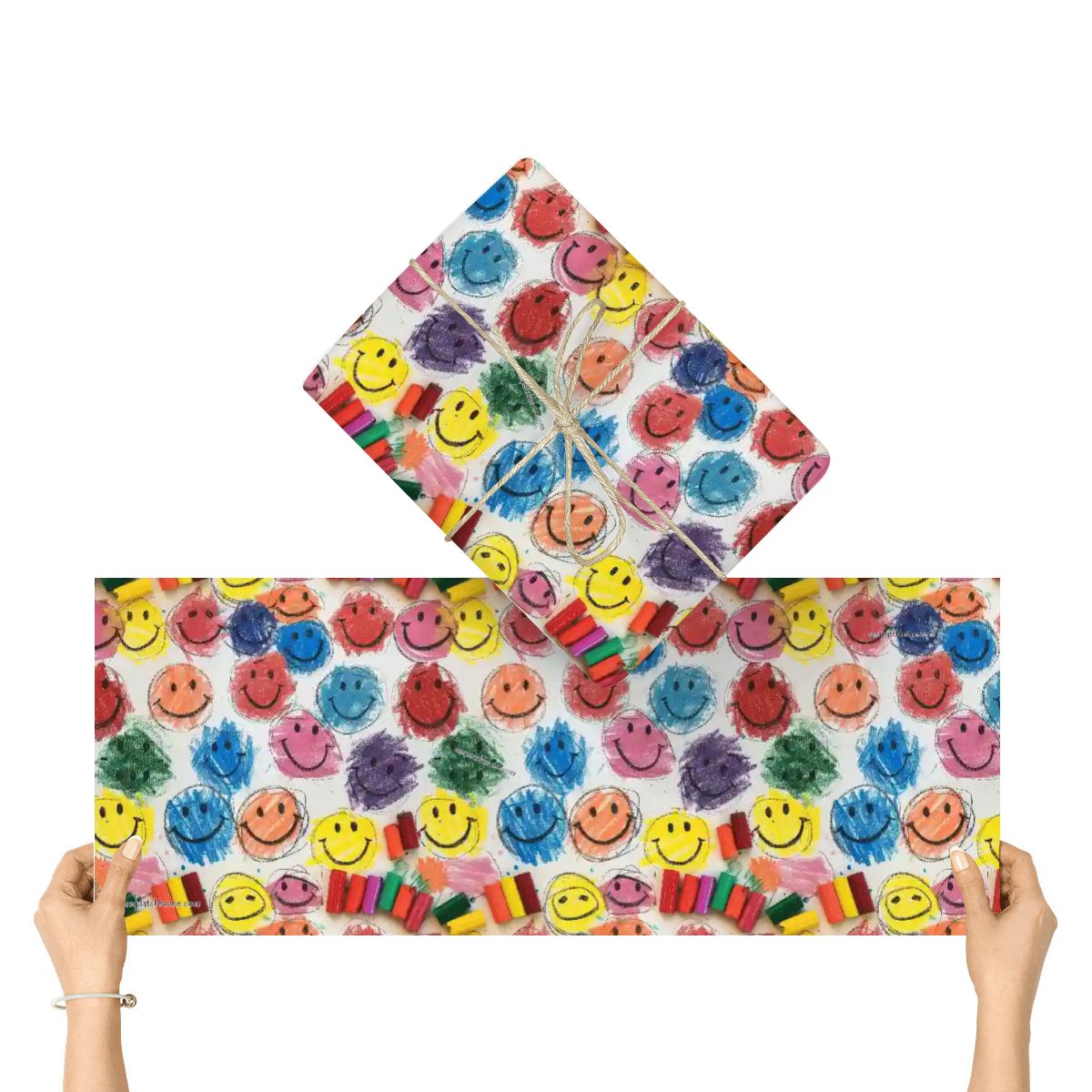 Child Drawing Smileys, 3 Pack Gift Wrapping Paper Sheets