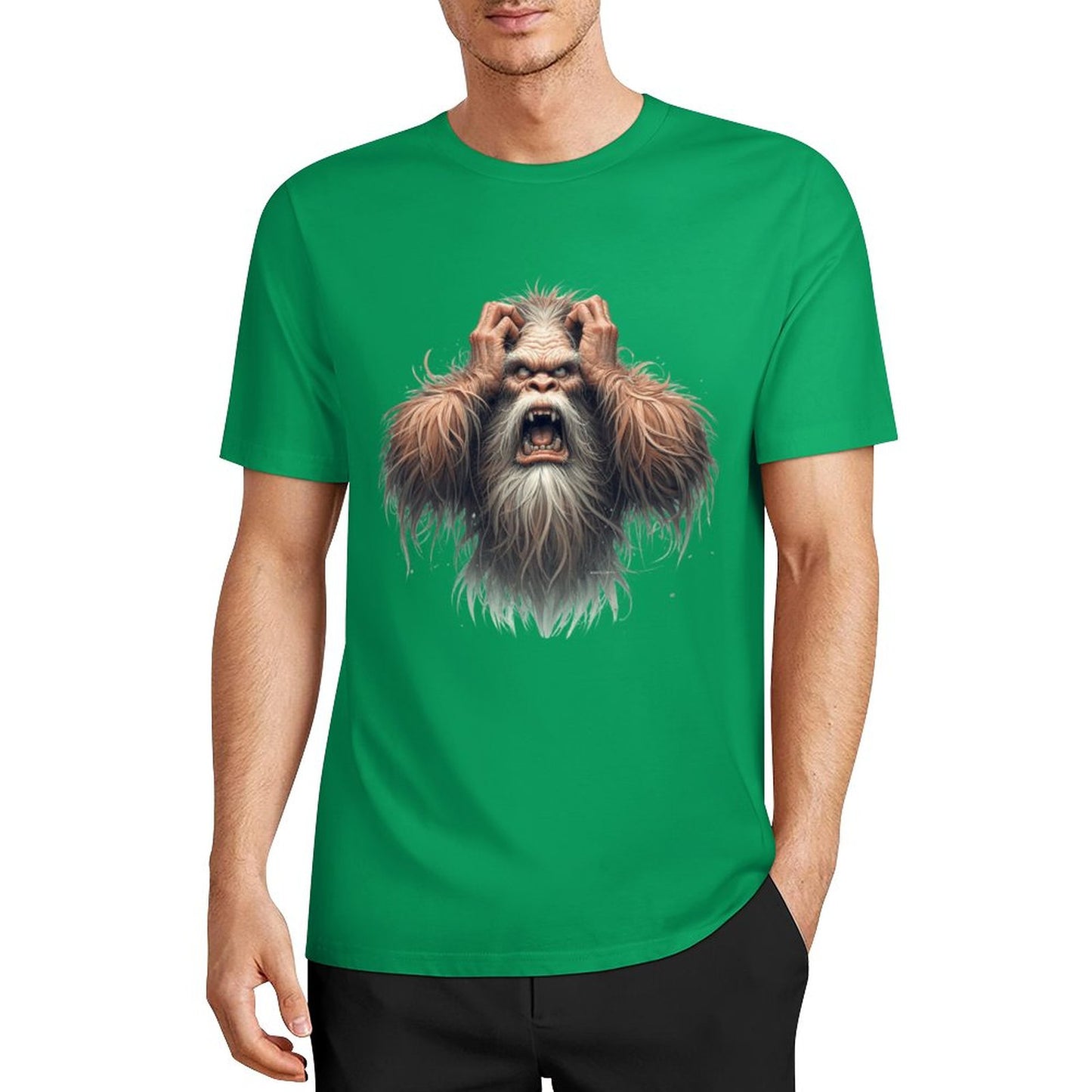 Bigfoot - Sasquatch Frustrated Short Sleeve Cotton T-Shirt