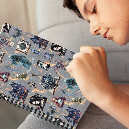 Awesome Misc Themed Spiral Notebooks, dragons, smurfs, zombies, outer space