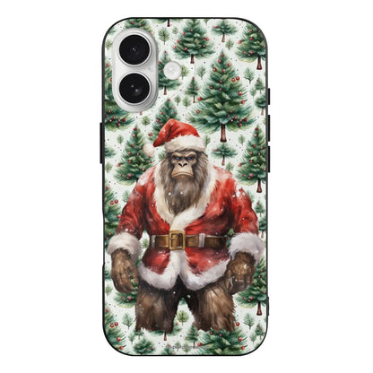 Santa Sasquatch, Bigfoot, iPhone 17 TPU Black Phone Case