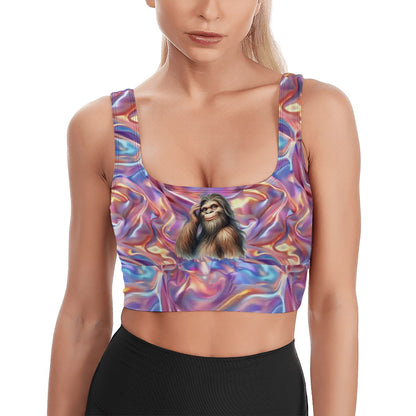 Girl Bigfoot, Sasquatch, Traditional Sports Bra, Yoga Top