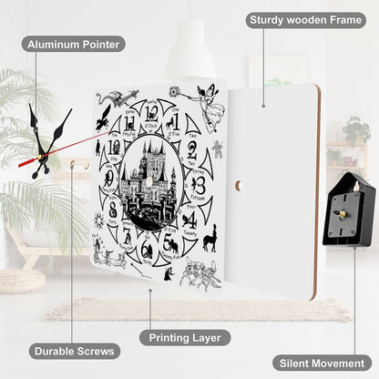 Mythical Creatures Square Wall Clock