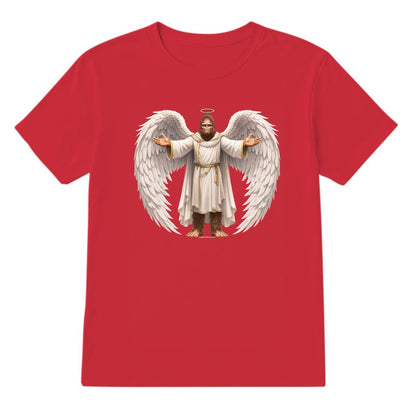 Bigfoot Angel, Sasquatch Angel, Adult Gildan 5000 Cotton T shirt