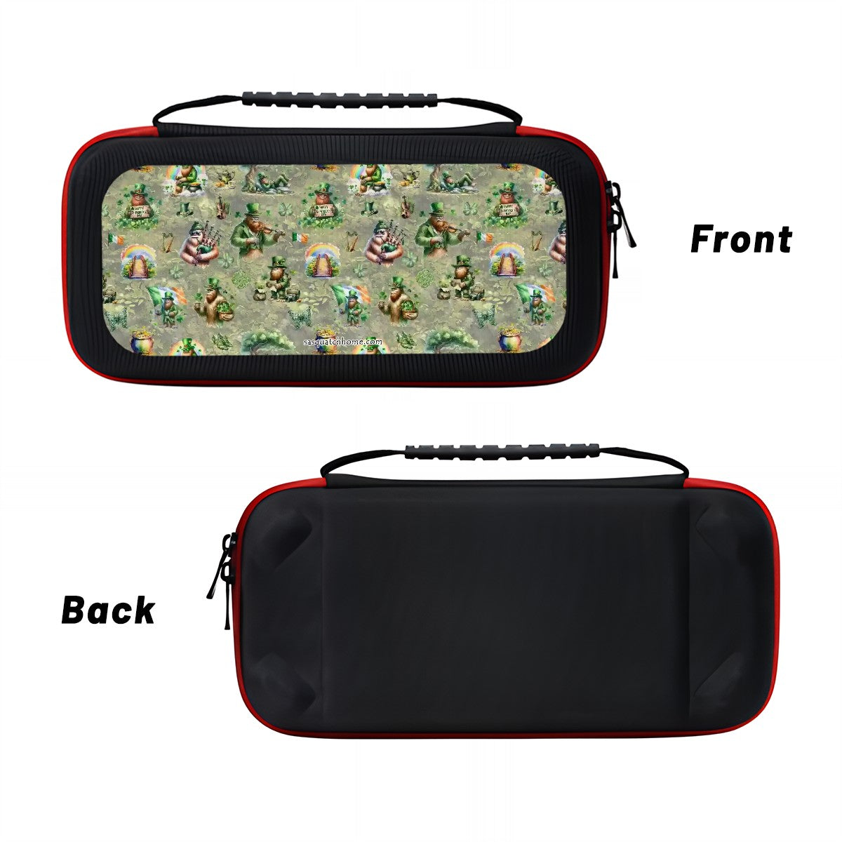 Lucky Sasquatch Nintendo Switch Case with Handle Sasquatch Leprechaun Bigfoot